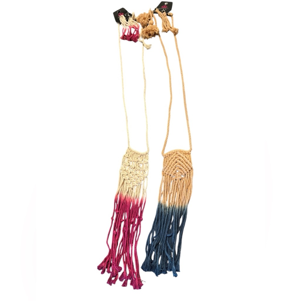 2 sets of Paparazzi Macrame Necklace and Earrings